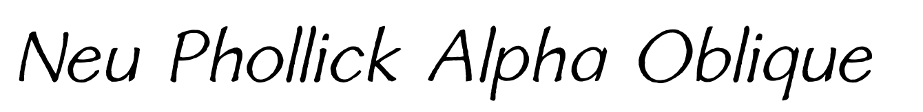 Neu Phollick Alpha Oblique